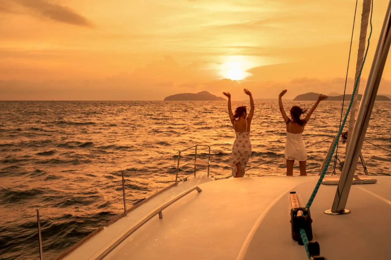 Sunset Under the Sails: Coral Island & Promthep Cape